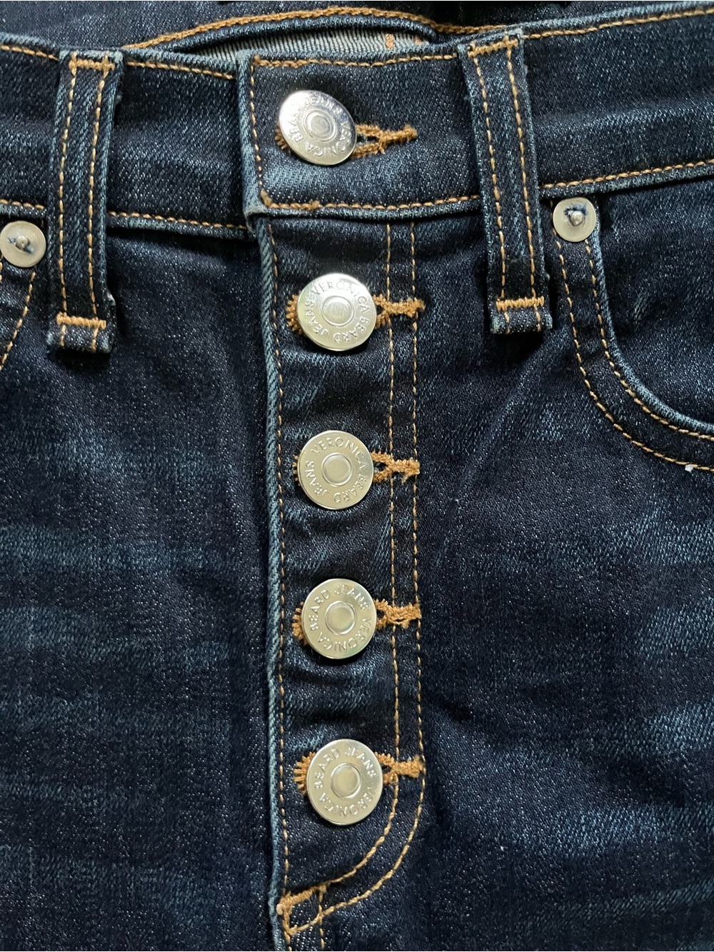 Veronica Beard Dark Blue Carolyn Cropped Boot Cut Jeans Flair High Rise - Picture 5 of 9